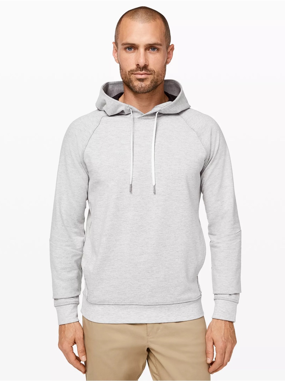 Lululemon Heathered Ultra Light Grey Hoodie French Terry Size Medium